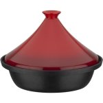 Tajín De Hierro Fundido Gsw 30x22 Cm Con Tapa De Cerámica Esmaltada, Compatible Con Inducción, Apto Para Horno Hasta 240 °c, Interior Con Picos, Rojo, Capacidad 2 L, 2 Piezas