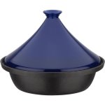 Gsw Tajine De Hierro Fundido 30 X 22 Cm Con Tapa De Cerámica, 2 L, Apta Para Inducción Y Horno Hasta 240 °c, Compatible Lavavajillas, Acabado Azul