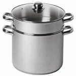 Baumalu Couscoussier De Acero Inoxidable 20 Cm, 5,8 L, Compatible Con Inducción, Tapa De Vidrio Templado, Inserto Para Vapor Apilable, Apto Lavavajillas