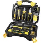 Juego De Herramientas Manual Fieldmann Fdg 5006-60r De 60 Piezas Con Llave Ajustable De 8”, Alicates, Martillo 340 G, Llaves Allen 1,5-10 Mm Y Maletín Plástico
