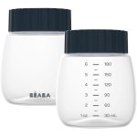 Béaba Pack De 2 Biberones Para Extracción Y Conservación De Leche Materna 180 Ml, Aptos Para Bomba Simple O Doble, Sin Bpa, Con Marcas En Ml Y Oz, Congelador Y Nevera