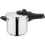 Olla A Presión Gsw Rapid 4 L De Acero Inoxidable 18 Cm, Apta Para Inducción, Thermoboden, Cierre Con Bloqueo Y 2 Niveles De Cocción