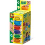 Set De Pintura De Dedos Ses Creative Con 6 Colores Lavables, 6 Botes Individuales De 45 Ml, Textura Cremosa E Intensidad De Color, Tapas Transparentes