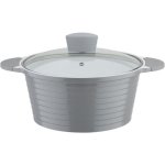 Gsw Bolero 28 Cm Cacerola Faitout De Aluminio Fundido Con Recubrimiento Vitafon Sin Pfas, Tapa De Vidrio, Compatible Con Inducción Y Horno, 6,8 L