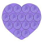 Support ventouse Celly FIXHEART Violet Silicone Universel