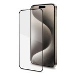 Protector de pantalla Celly Fullglass para Apple iPhone 16 Pro Vidrio Templado Negro