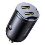 Caricatore per Auto Baseus Tiny Star Mini 2 Porte USB-C 30W Power Delivery Quick Charge Nero