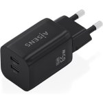 Cargador GaN AISENS 65W 2xUSB-C PD3.0 QC4.0 Negro
