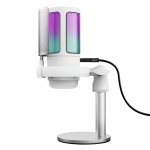 Microphone Trust GXT 238W Auron USB cardioïde avec éclairage RGB et filtre antipop