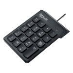 Teclado IGGUAL CK-NUM-19T USB compacto negro con 19 teclas y base antiderrapante