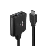 HDMI 4K60 Splitter Lindy 2 Ports Schwarz ABS