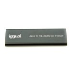 Caja PC IGGUAL Igg317020 M.2 Aluminio Negro Ultra delgada USB-C 3.1