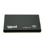 Caja PC IGGUAL SSD 2.5 Aluminio Negro USB 3.0 Ultra delgada