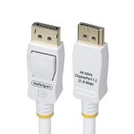 Cable DisplayPort 1.2 StarTech 1,8m Blanco Certificado VESA 4K 60Hz