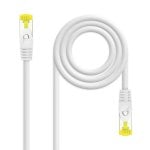 Netzwerkkabel Latte RJ45 Cat6A SFTP 1 m Weiß Nanocable
