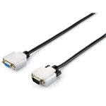 VGA-Kabel EQUIP 10 m Stecker Buchse Schwarz Silber