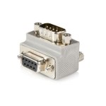 Adaptador de cable serie DB9 a DB9 en ángulo derecho StarTech.com Macho a Hembra Gris