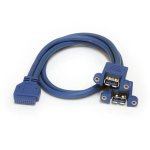 Cable para Montaje en Panel 2 Puertos USB 3.2 Gen1 StarTech.com 50cm Azul