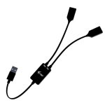 Hub I-Tec 2 porte USB-A 5 Gbps USB 3.2 Gen 1 cavo 0,1 m nero