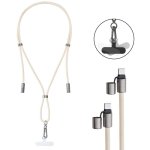 Halskette USB-C zu USB-C Intenso Handykette 1,65 m Beige Schnellladung 60W