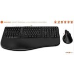 Teclado Mobility Lab C30W inalámbrico ergonómico con ratón diestro recargable