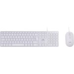 Teclado Bluestork AZERTY de membrana con ratón cableado y adaptadores USB-C