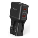 Ladegerät Celly MULTIPLUGSL45W 45W USB-C und USB-A Schnellladung Schwarz