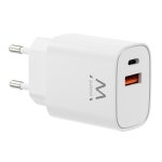 Chargeur Ewent EW1326 30W USB-C PD et USB-A QC 3.0 GaN Fast