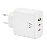 Caricatore Ewent EW1333 65W 3 Porte USB-C e USB-A GaN Fast