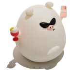 Figura Iluminada Decorativa Muitomas SILLAMPPIGC Silicona Blanca USB-C