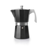 Máquina de café expresso Ibili Evva Black alumínio fundido fundo aço indução