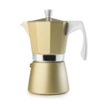 Máquina de café expresso Ibili Evva Golden alumínio fundido full induction com filtro redutor