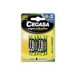Pila Cegasa AAA Alcalino 1,5 V 6 unidades