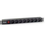 Régua de tomadas Equip 333285 8 tomadas com interruptor 1U horizontal 1,8 m