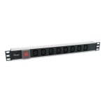 Multiprise Equip 333310 8 prises avec interrupteur câble 1,8 m aluminium noir