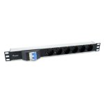 Multipresa Equip 333312 6 prese Basic 1U Orizzontale Alluminio Nero