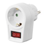 Régua Hama 00223212 1 Tomada com Interruptor Branco 230 mm