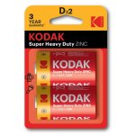 Pilas D Kodak Extra Heavy Duty Zinc Cloruro de Zinc 1.5V 6000 mAh Pack 2 Unidades