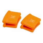Asas de silicona BRA Efficient para sartenes y cacerolas, naranja, 2 unidades