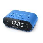 Reloj Despertador Digital MUSE M-10 BL Ovalado Azul con Radio FM