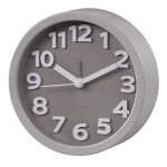Despertador Analógico Hama Retro Gris con Alarma y Movimiento Silencioso