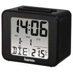Reloj Despertador Digital Hama Cube Negro con Radiocontrol DCF