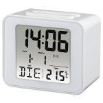 Despertador Digital Hama Cube Blanco con Reloj Radiocontrolado