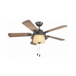 Deckenventilator mit Licht FM Calefacción VT-130 Vintage 55W 132cm 3 Stufen Edelstahl Braun