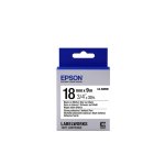 Cintas adhesives résistantes Epson LK-5WBW 18 mm 9 m noir sur blanc