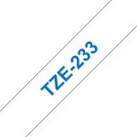 Cinta para impresora de etiquetas Brother TZE-233 Azul sobre blanco 12 mm 8 m