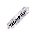 Cinta para impresora de etiquetas Brother TZE-MPSL31 1,2 cm x 4 m Gris