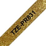 Nastro Laminato Brother TZE-PR831 Nero su Oro 1,2 cm x 8 m