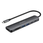 Dock USB-C 7 em 1 Ewent EW1152 HDMI 4K 60Hz 100W PD