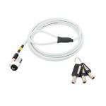 Cavo antifurto Mobilis 1,8 m Llave Acero Blanco